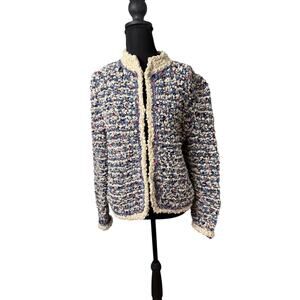 Vintage Estelle Gracer Art-to-Wear Handwoven Ragg Multicolor Cardigan